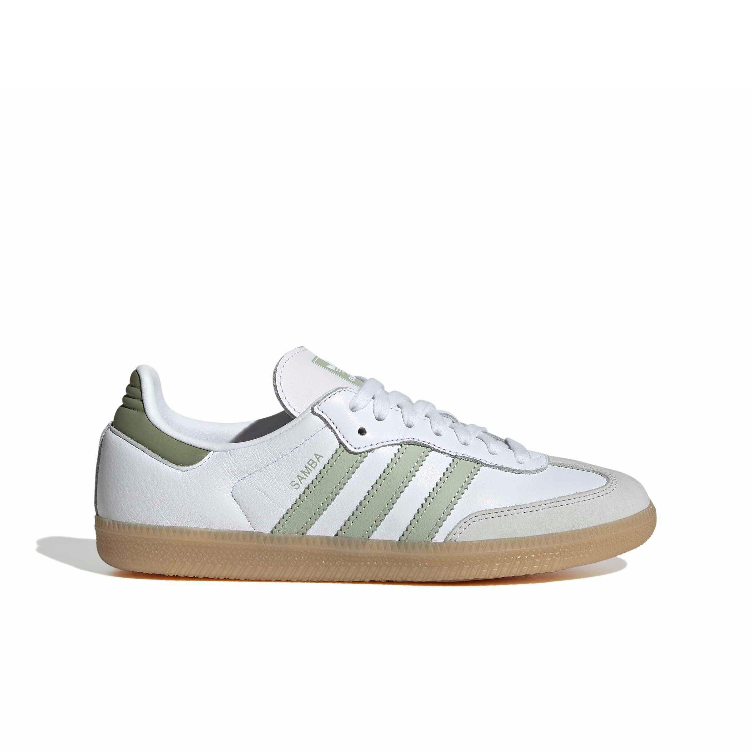 adidas Originals Samba OG "Ftwr White/Halo Green/Tent Green" Women's Shoe - WHITE/GREEN/GREEN
